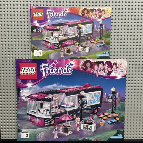 LEGO Friends Pop Star Tour Bus 41106 Instruction Guide Book 1 And 2 MANUALS ONLY