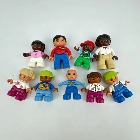 LEGO Duplo People Figures - Man, Woman, Kids, Baby - Lot of 9