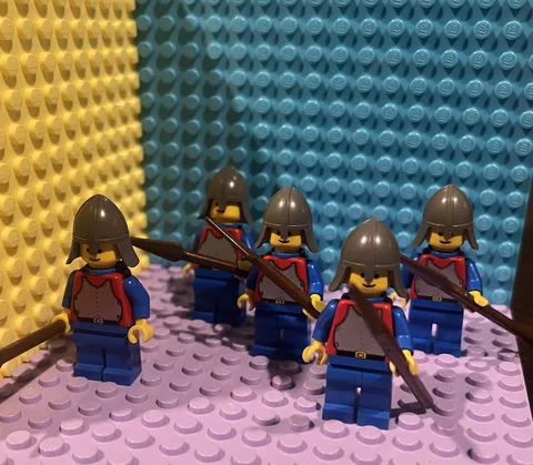 Lego Lion Knights Lot Of 5 Vintage Rare Minifigures From 1987 See Description 
