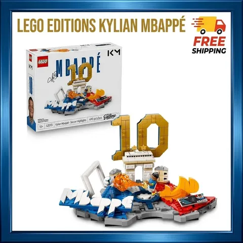 LEGO Editions Kylian Mbappe Soccer Highlights 43013 Building Set 490 Pcs NEW