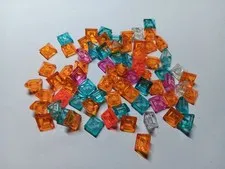 LEGO LOT 72 TRANS 1 X 1 X 2/3 SLOPE 45° PYRAMID QUADRUPLE CONVEX #22388 MIXED