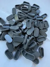 LEGO NEW-#1126-DARK BLUISH GREY -TILE, ROUND 1 X 2  OVAL-10 PIECES