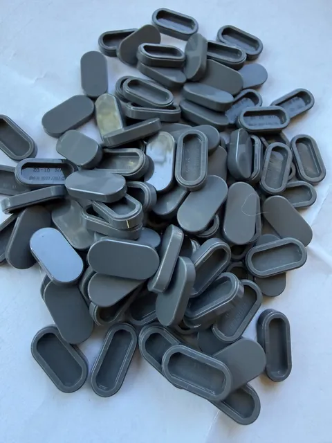 LEGO NEW-#1126-DARK BLUISH GREY -TILE, ROUND 1 X 2  OVAL-10 PIECES