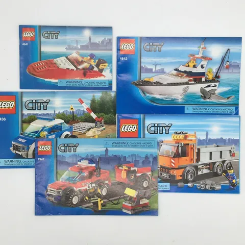 Lego Manual Only Instruction 5 Book LOT City Set 4641 4642 4434 4436 7942