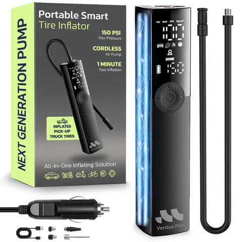 Ventus Pro Tire Inflator Portable Air Compressor 3X Faster 150Psi Air Pump For