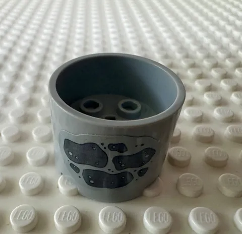 LEGO Brick, Round 3 x 3 x 2 with Dark Bluish Gray Stones 73111pb009