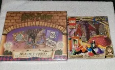 LEGO Harry Potter House of Gryffindor 4722 & 2 Sided magic Puzzles 2001 ~ Damage