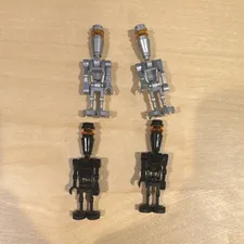 LEGO Battle Droid Minifigure Lot of 4 (2 Silver, 2 Black)