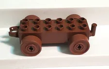 Lego Duplo 2 x 6 Car Base Train Base Open Hitch End Brown