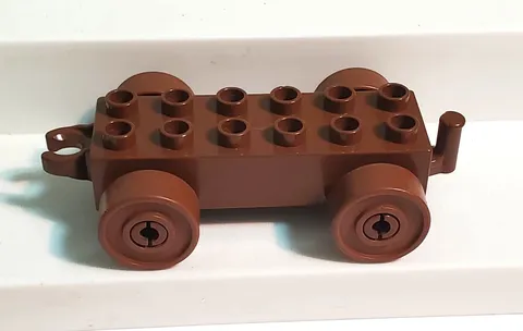 Lego Duplo 2 x 6 Car Base Train Base Open Hitch End Brown