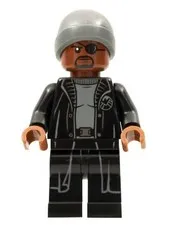 LEGO® Minifigure Super Heroes sh0758 Nick Fury Dark Bluish0 Gray Beanie