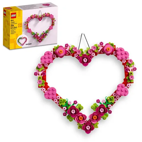 LEGO Heart Ornament Building Toy Set - Fun Arts and Crafts Idea Multicolor