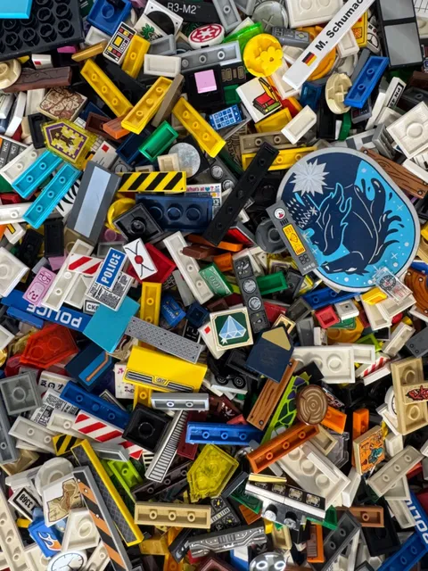 LEGO® Tiles 100g Tiles Printed Colourful Mixed Bundle -150 to 200 Pieces
