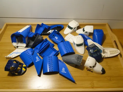 Lego Random Airplane Parts Bricks Wings Fuselage Blue White