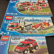 LEGO City 7945 Fire Station Instruction Manual Booklets 1, 2+3, 4+5+6