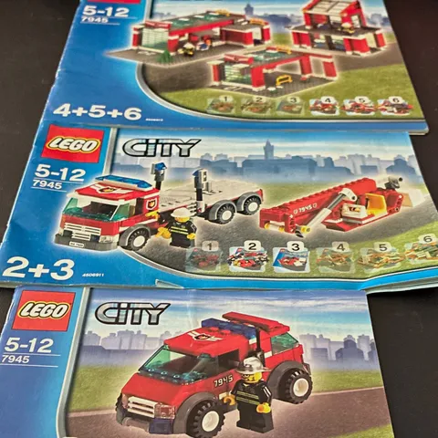 LEGO City 7945 Fire Station Instruction Manual Booklets 1, 2+3, 4+5+6