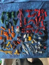 Huge Lot Of LEGO BIONICLE Partial Figures, Masks, Weapons, Parts/Pieces Vintage
