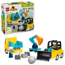 LEGO DUPLO Town 3 in 1 Construction Vehicles Toys for Toddlers -10475