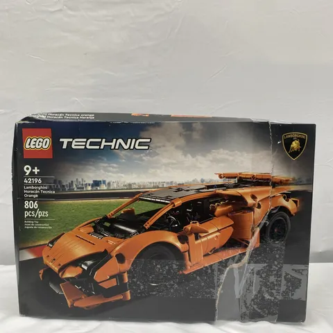 LEGO Technic Lamborghini Huracán Tecnica Orange 42196 Complete Set 806 Pieces