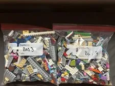 LEGO Bulk Lot Mixed Bricks & Parts Multicolor in Polybags Bag 3 & 4
