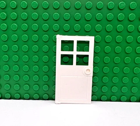 Lego 1 White 1x4x6 with 4 panes single door NEW