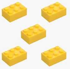 5 New LEGO Yellow 2x3 Bricks 3002 building blocks brick block 3x2 300224