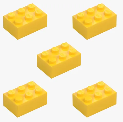 5 New LEGO Yellow 2x3 Bricks 3002 building blocks brick block 3x2 300224
