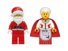 LEGO Holiday / Christmas - Santa Claus & Mrs. Claus - Mini Figures / Mini Figs
