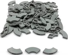 Lego 100 New Light Bluish Gray Tiles Flat Round Corner 2 x 2 Macaroni Parts