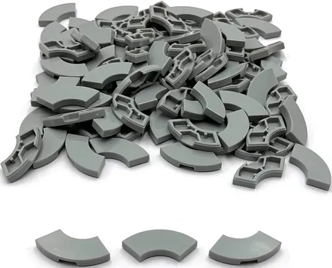 Lego 100 New Light Bluish Gray Tiles Flat Round Corner 2 x 2 Macaroni Parts
