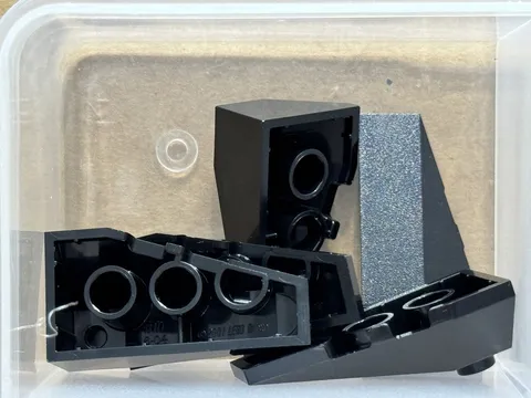 LEGO Parts - Black Wedge 4 x 2 Triple Right - No 43711 - QTY 5