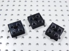 LEGO Lot of 3 Black 2x2x2/3 Design Plates Bricks BF