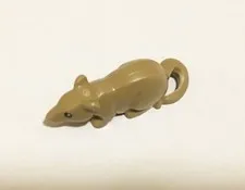 LEGO Rat Mouse w Black Eyes Dark Tan Yellow Brick 38635