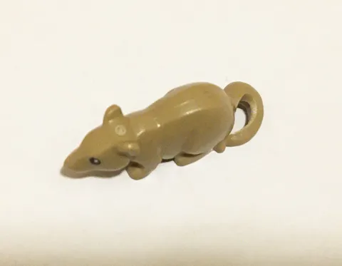 LEGO Rat Mouse w Black Eyes Dark Tan Yellow Brick 38635