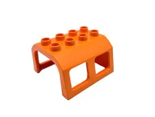 Lego Duplo Orange Train Locomotive Cabin Roof 4x4x2 Part 13530 Windows