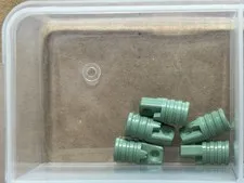 LEGO Parts - Sand Green Hinge Cylinder 1 x 2 Locking 1 Finger - No 53923 - QTY 5