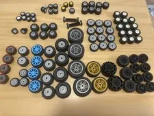 Lego TIRE RIMS 100 Pieces Builders Lot 1 Pound From Various Sets