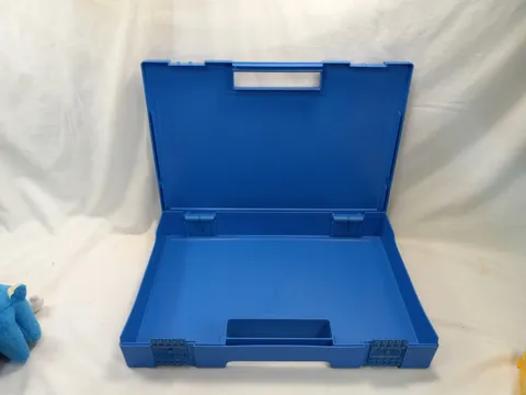 Vintage 1985 Blue Lego Carrying Case decent shape 15x10x2.5