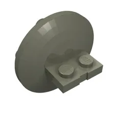 LEGO Part 30209 - Dark Gray Plate Special 1 x 2 with 4 x 4 disk at 90 degrees