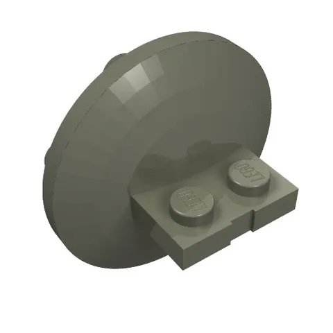 LEGO Part 30209 - Dark Gray Plate Special 1 x 2 with 4 x 4 disk at 90 degrees