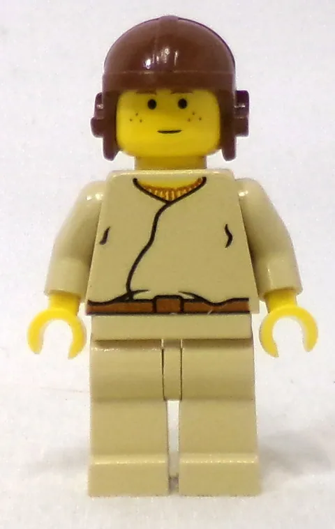 LEGO Star Wars 7141 sw0007 Anakin Skywalker Brown Aviator Cap Minifigure