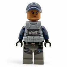 LEGO ACU Trooper - Vest, Cap, Male, Medium Nougat Head Item No: dim004