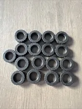LEGO 92409 Black Tire 17.5mm D. x 6mm with Shallow Staggered Treads 17 Pieces