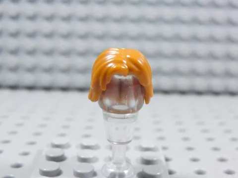 LEGO Dark Orange Mid-Length Hair w/ Center Part Minifig BJ