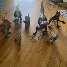 LEGO Jurassic Park Dinosaur LOT Or 6 / 2 Need Batteries Black One Missing Tail