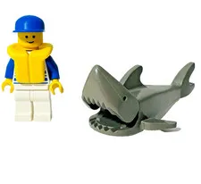 LEGO Boat Passenger Minifigure with Shark hor023 4011