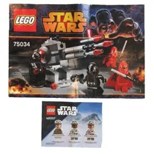 2 LEGO STAR WARS Instruction Manuals Only #75034 #40557 Death Cannon Mini Figs