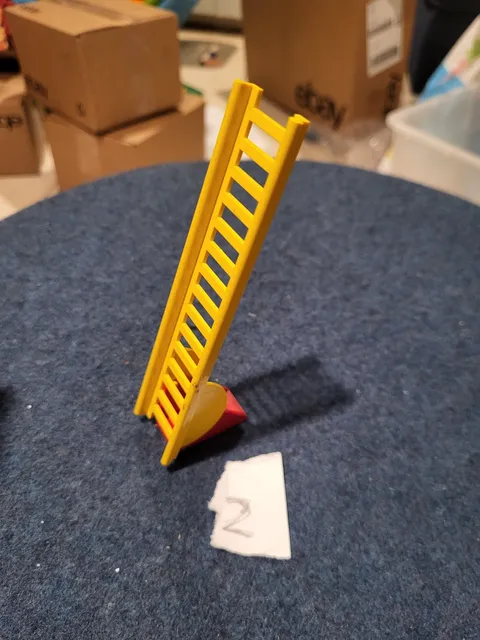 LEGO 4000c01 Fabuland Yellow Ladder 16x4 Red Holder 3669 3682 Vintage Firetruck