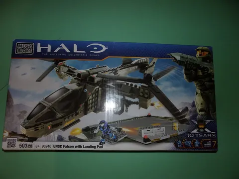 MEGA BLOKS HALO UNSC FALCON WITH LANDING PAD 96940 NEW and RARE