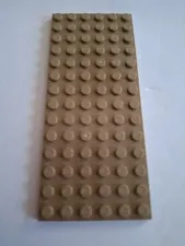 No 447 1x Lego Plate 6x14 3456 Dark Beige